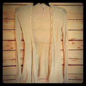 NWOT Studio Y Long Sleeve Khaki Cardigan Sweater S